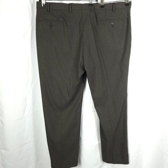 Ralph Lauren Mens 40x29 Grayish Brown Polyester Viscose Pleated Dress Pants - Picture 2 of 6